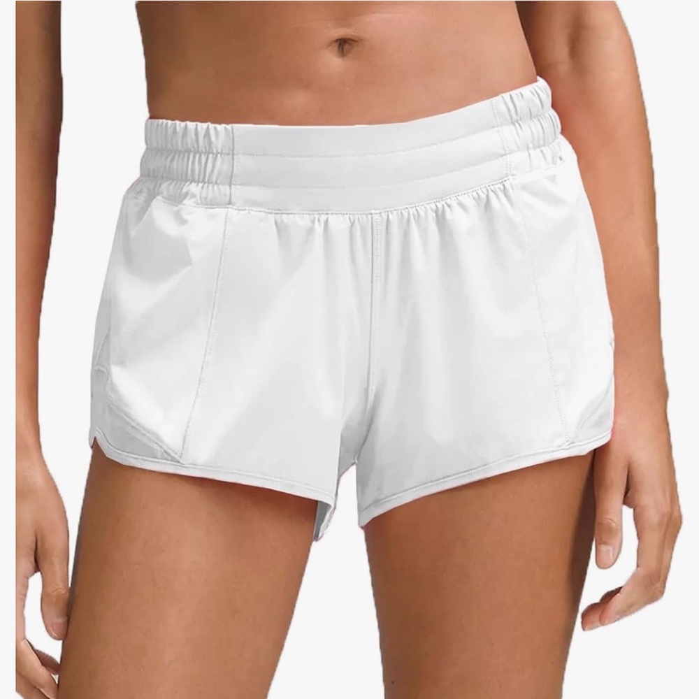 NWT Husnainna White High Waisted Athletic Running Shorts - Size Small
